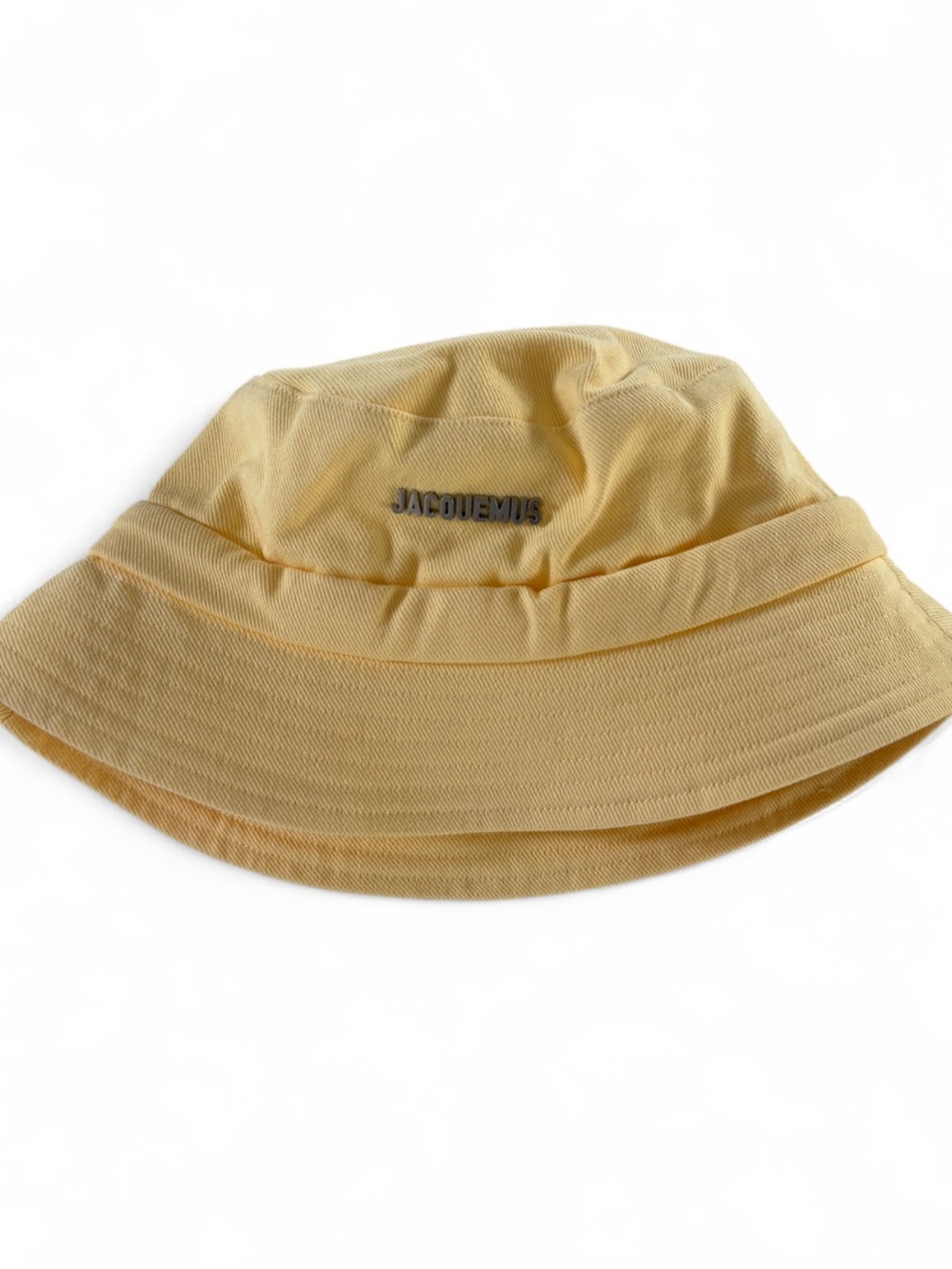 Jacquemus Pastel Yellow Bucket Hat with Logo